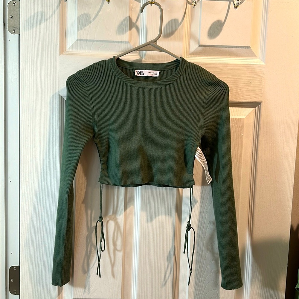Zara Women Clops Top Long Sleeves